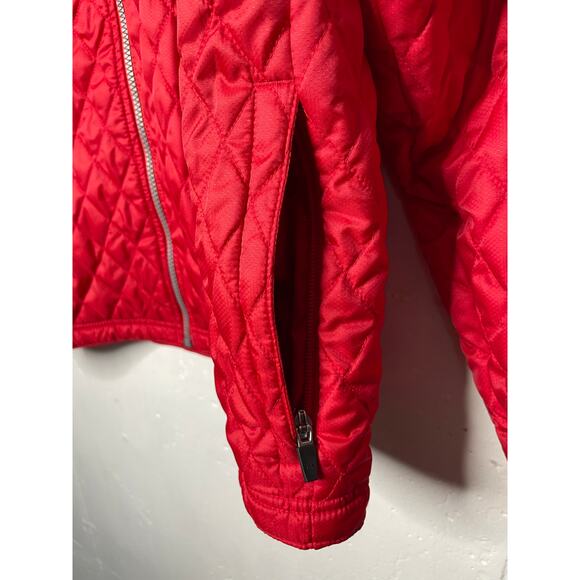 Obermeyer Women's Quilted Jacket Size 12 RED Aspen 2005 Apres Ski Light Weight - Picture 2 of 8